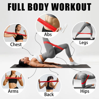 5 Levels Portable Fitness Workout Equipment Rubber Resistance Bands Yoga Gym Elastic Strength Pilates Crossfit Weight Sports