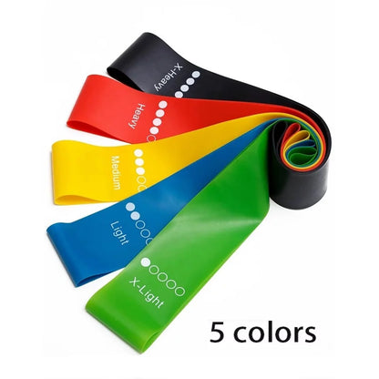 5 Levels Portable Fitness Workout Equipment Rubber Resistance Bands Yoga Gym Elastic Strength Pilates Crossfit Weight Sports