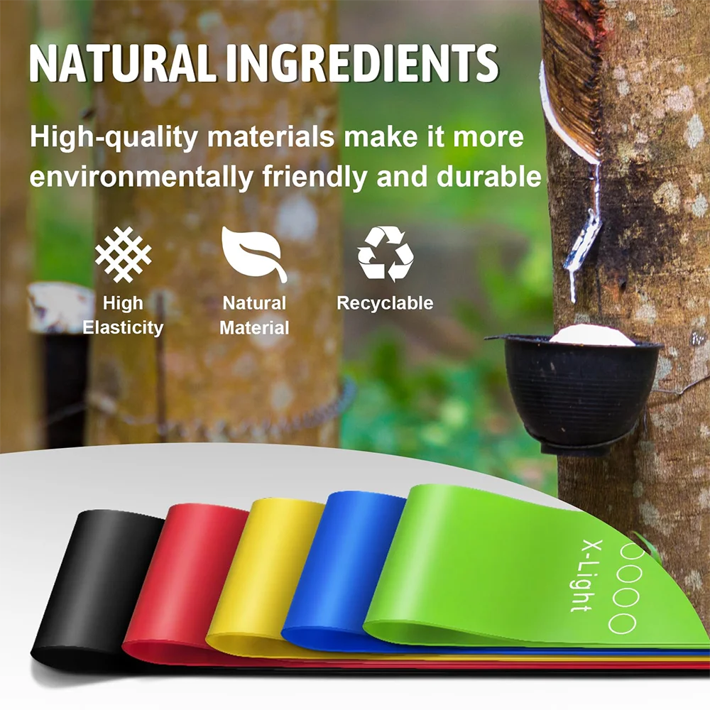 5 Levels Portable Fitness Workout Equipment Rubber Resistance Bands Yoga Gym Elastic Strength Pilates Crossfit Weight Sports